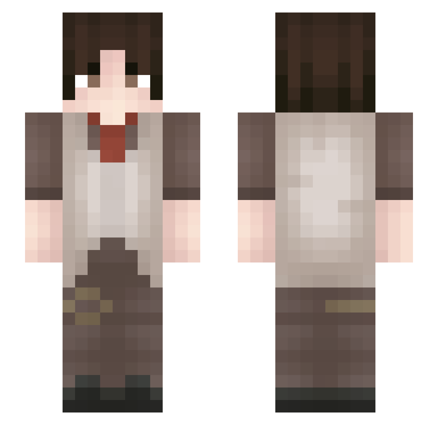 quackylool Minecraft skin, front and back view