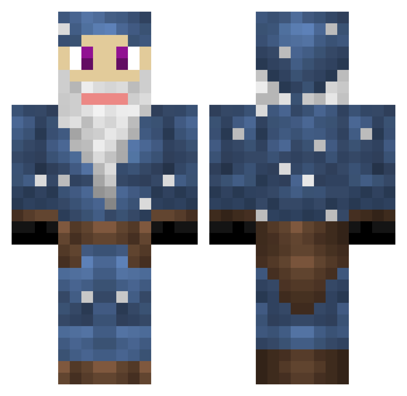 ChillChase Minecraft skin, front and back view