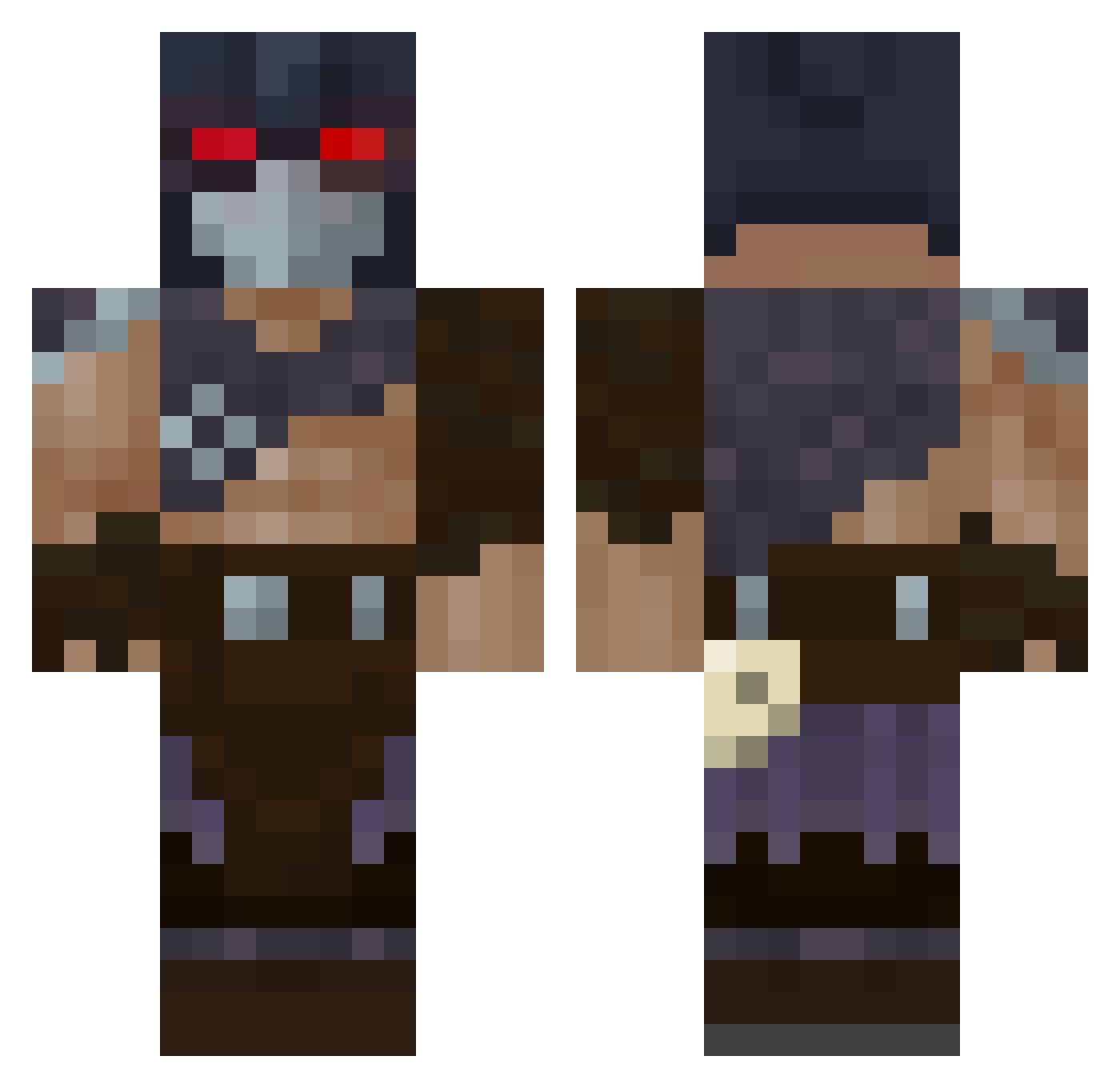 Tygon242 Minecraft skin, front and back view