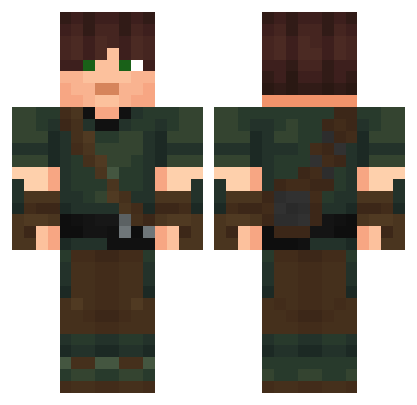 BasG2007 Minecraft skin, front and back view
