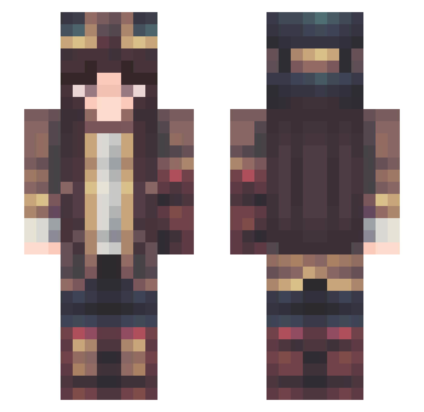 FantasticFizz Minecraft skin, front and back view