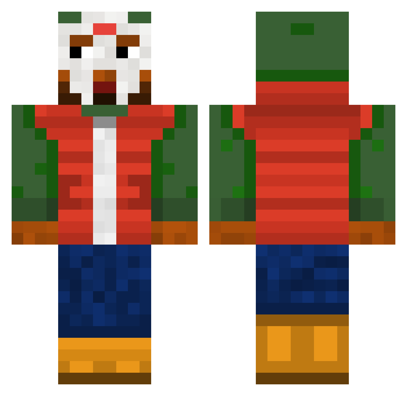 NoBoDy4Real Minecraft skin, front and back view