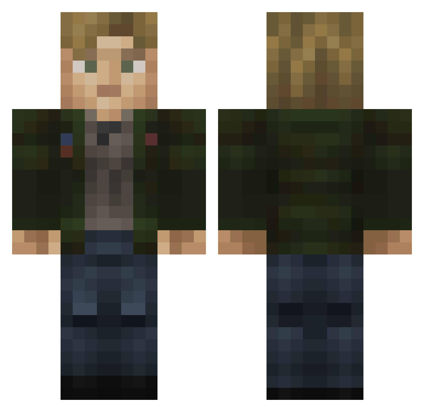 BallsManThe3rd Minecraft skin, front and back view
