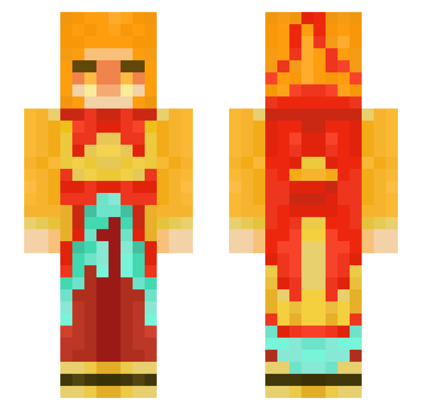 AceA3ro_ Minecraft skin, front and back view