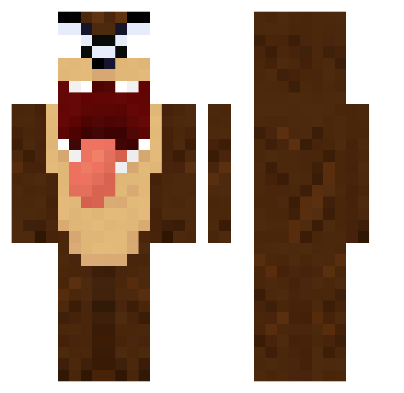 snusg4t Minecraft skin, front and back view