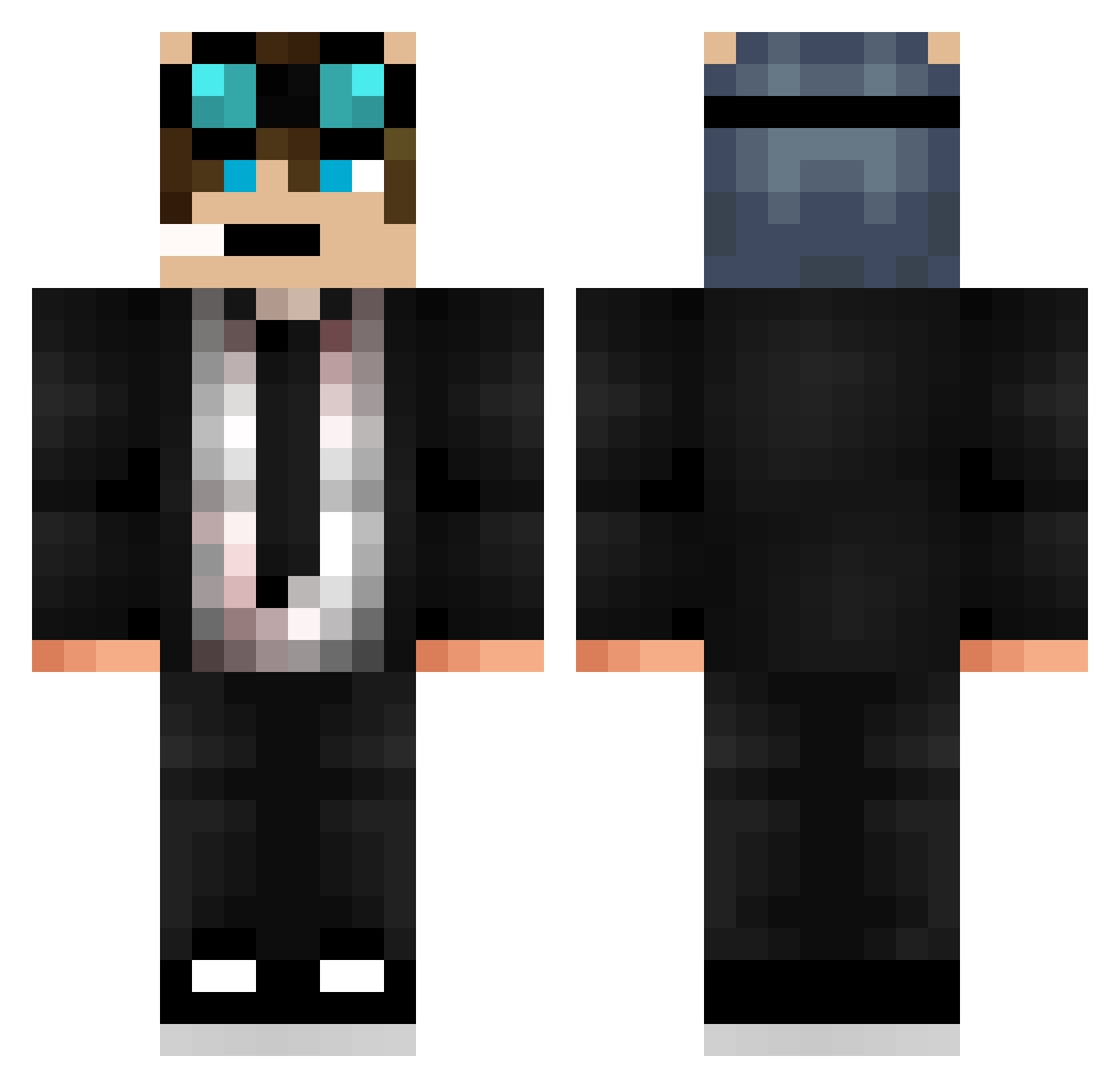 Azim_Minecraft Minecraft skin, front and back view
