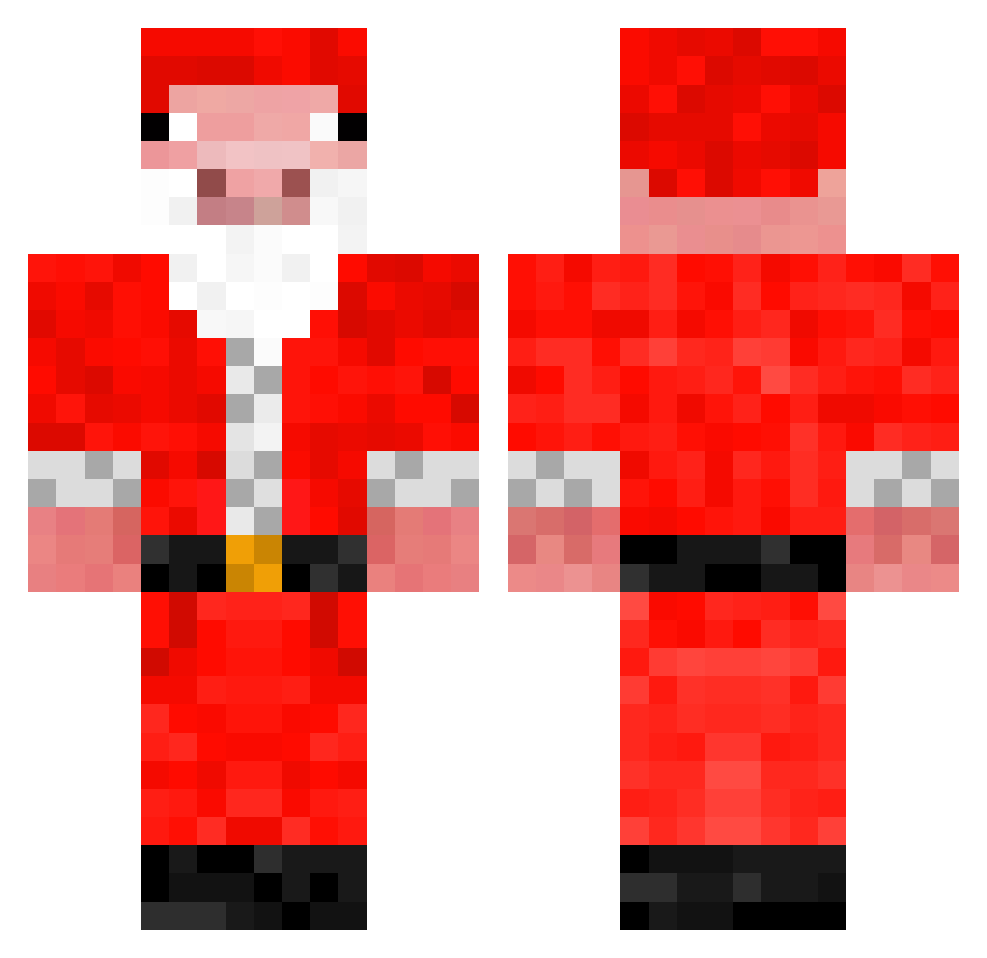 Shalix64 Minecraft skin, front and back view