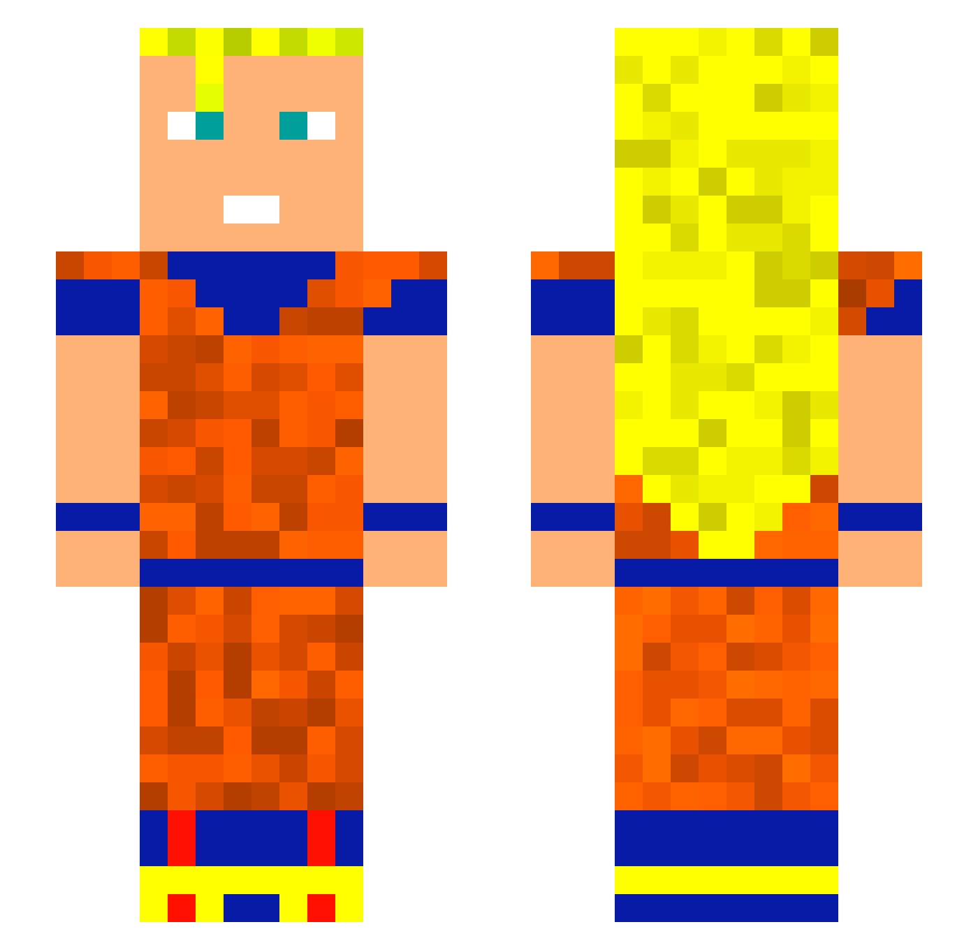 Inventions Minecraft skin, front and back view