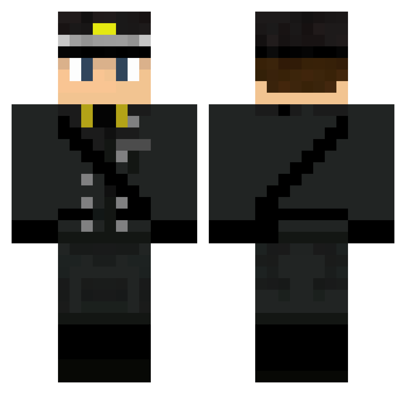xkicaq Minecraft skin, front and back view