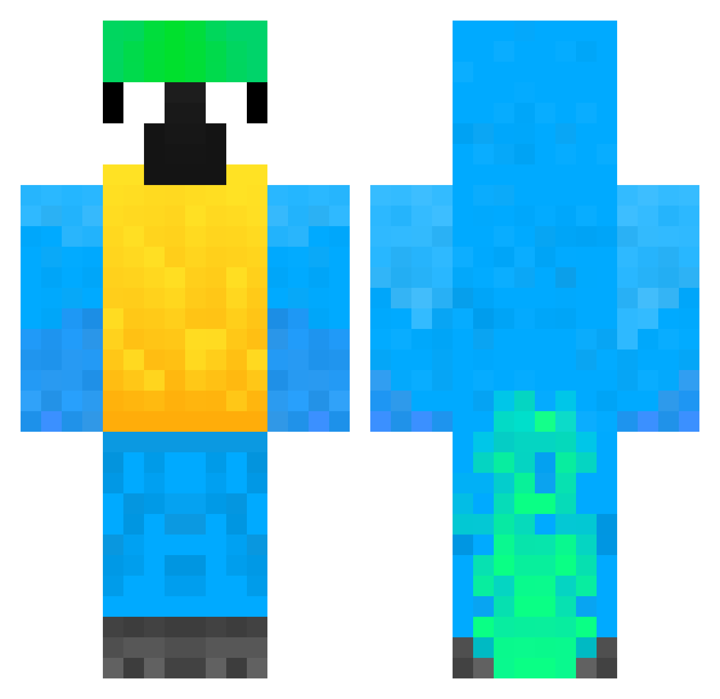 Melon_2137 Minecraft skin, front and back view