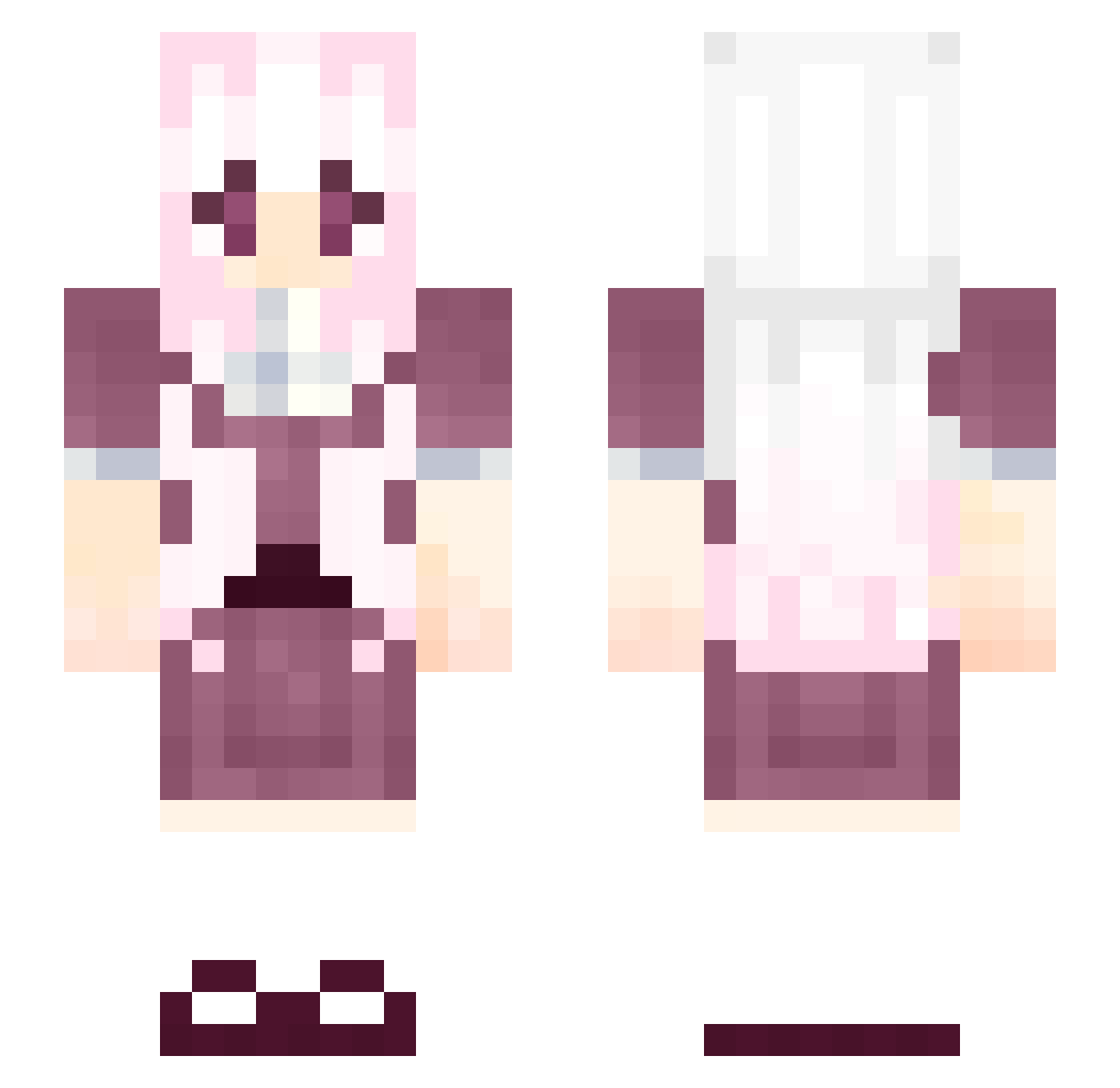 BanlandsAngel Minecraft skin, front and back view