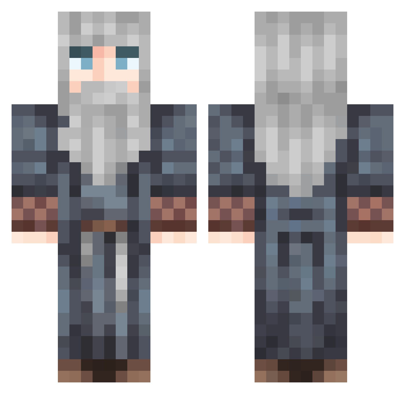 primeJZ Minecraft skin, front and back view