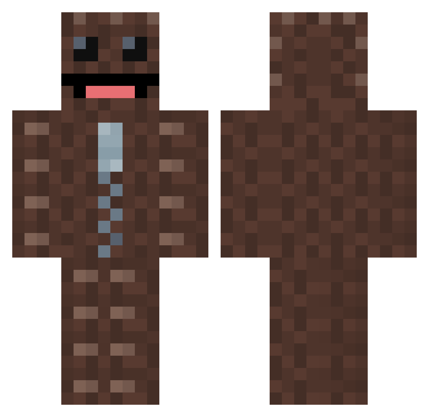 iicefreeeze Minecraft skin, front and back view