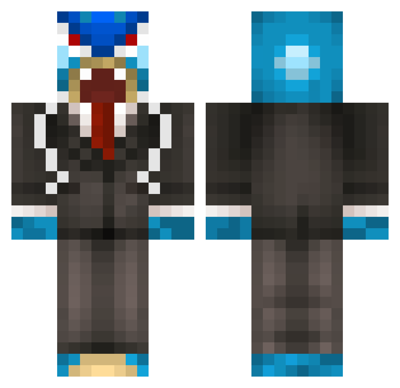 letormy Minecraft skin, front and back view