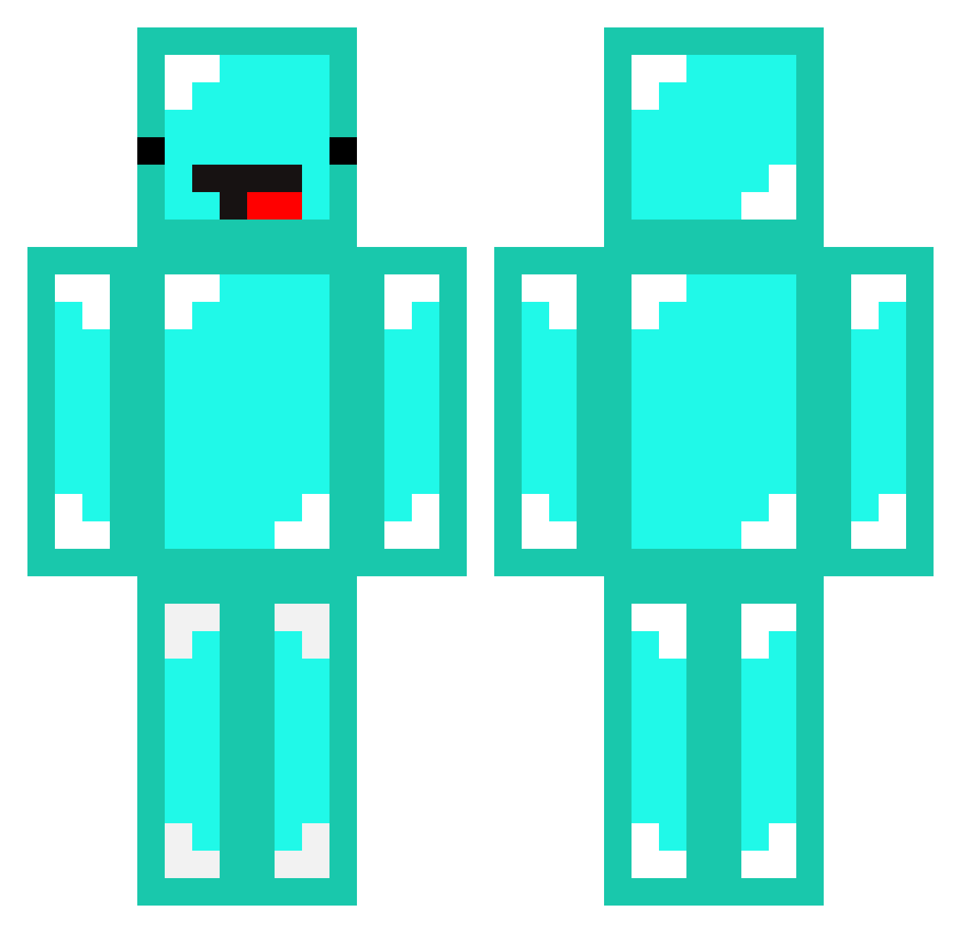 skeppys_hawaii Minecraft skin, front and back view