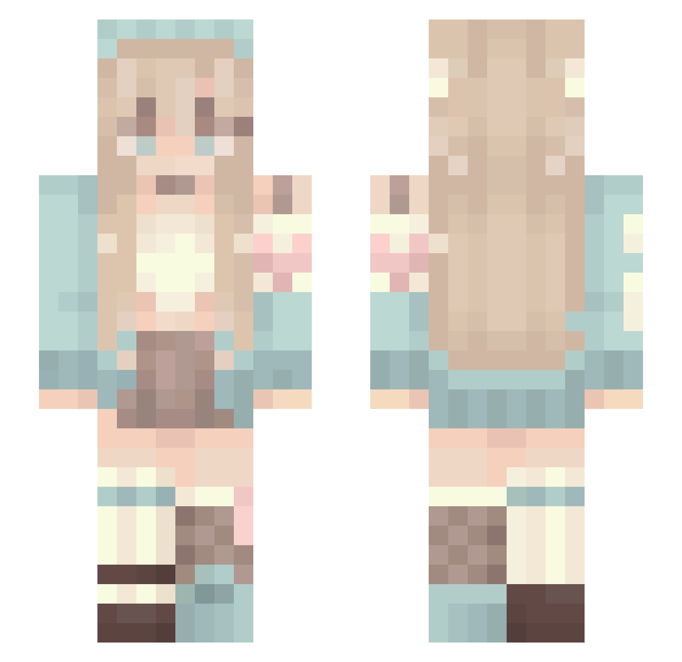 sydc2 Minecraft skin, front and back view