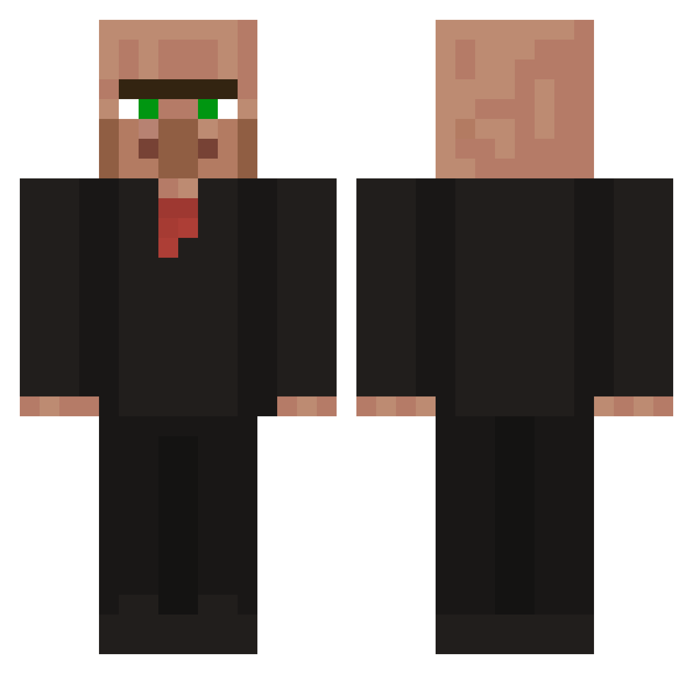 Svante2013 Minecraft skin, front and back view