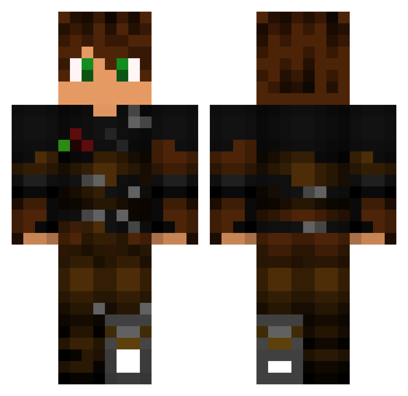 Thiago_ponyMLP Minecraft skin, front and back view