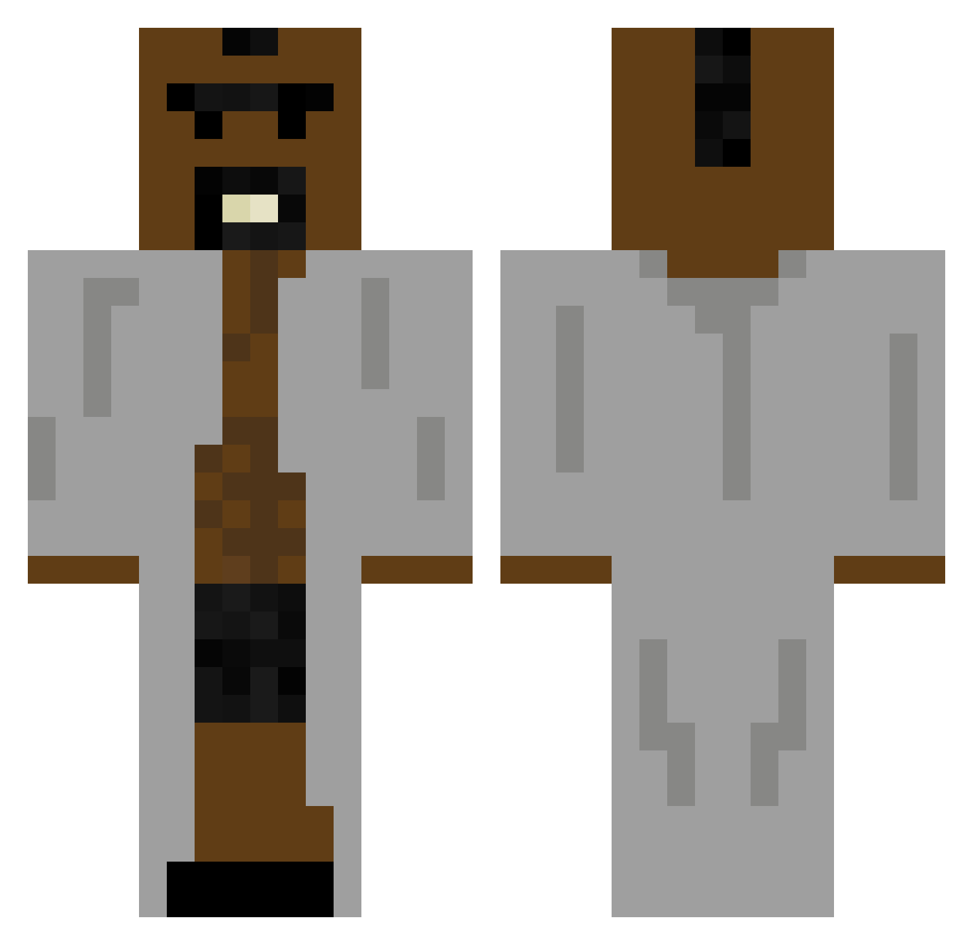 Tayerone Minecraft skin, front and back view