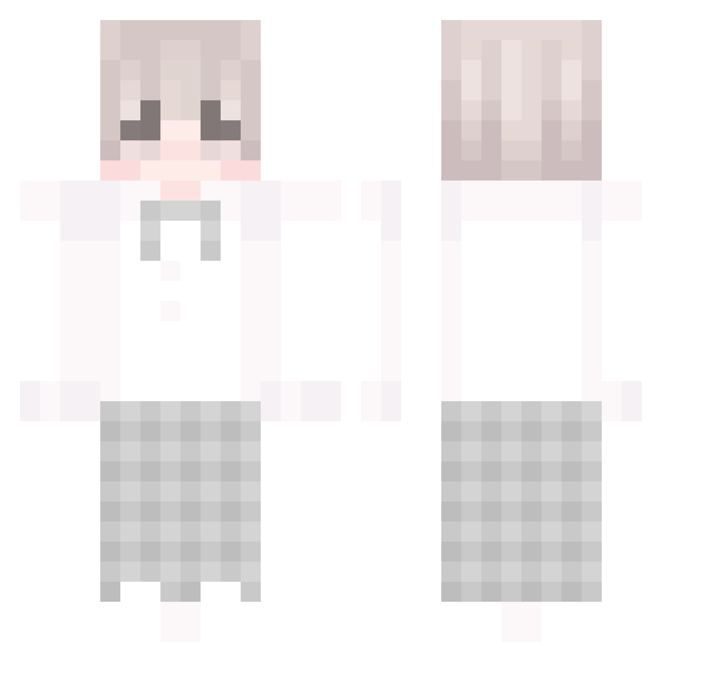 qewc8 Minecraft skin, front and back view