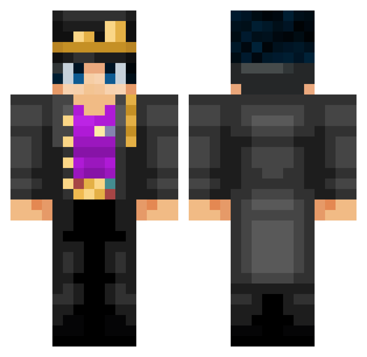 AYKUN_ Minecraft skin, front and back view