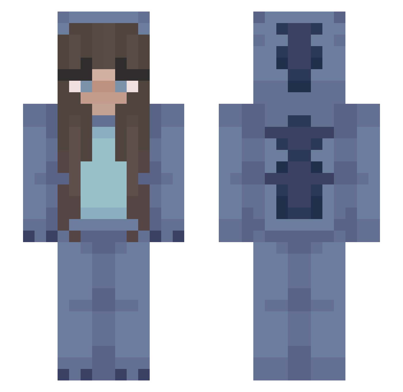 Marcello2p Minecraft skin, front and back view