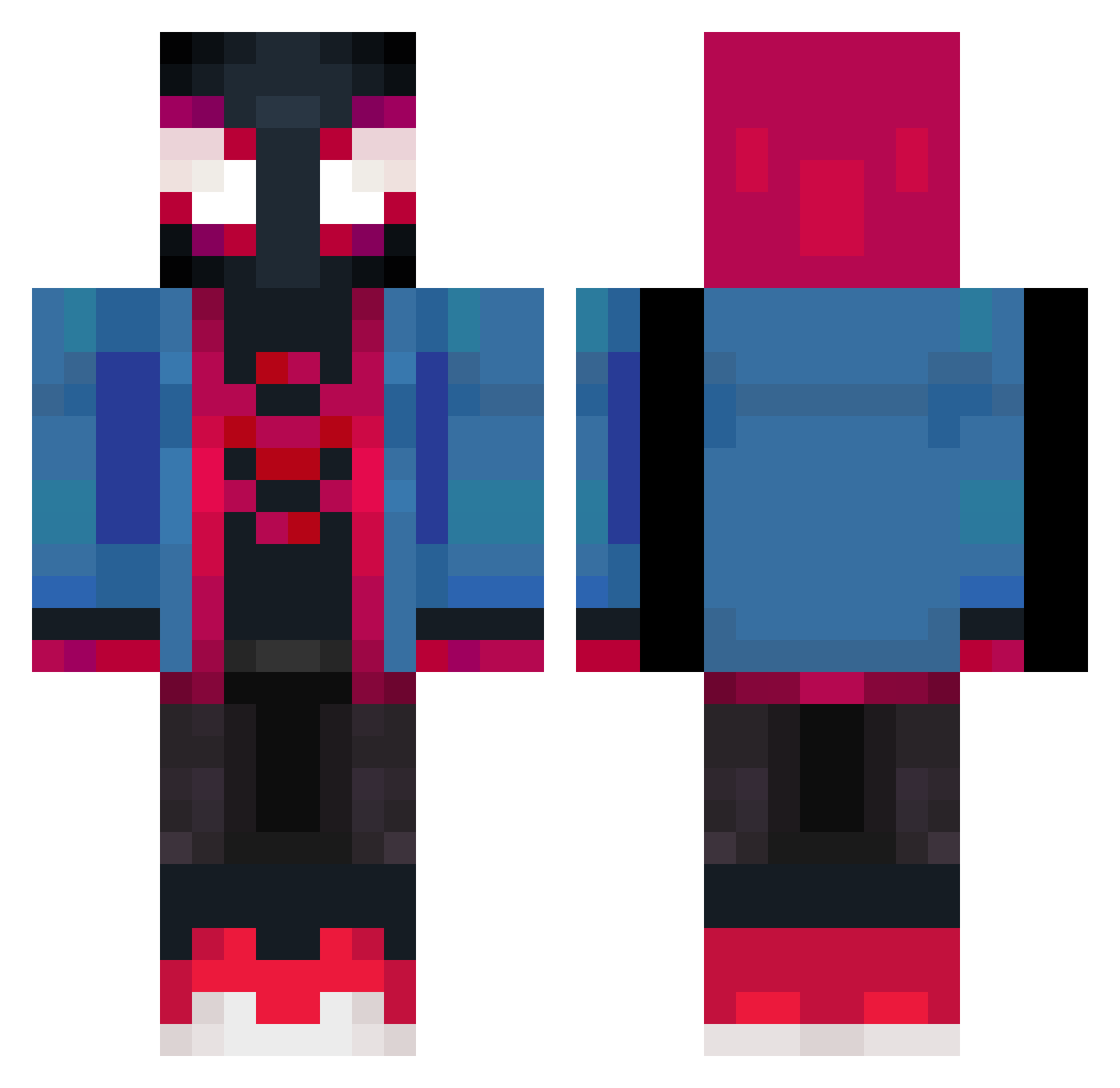 Tomorrow522 Minecraft skin, front and back view
