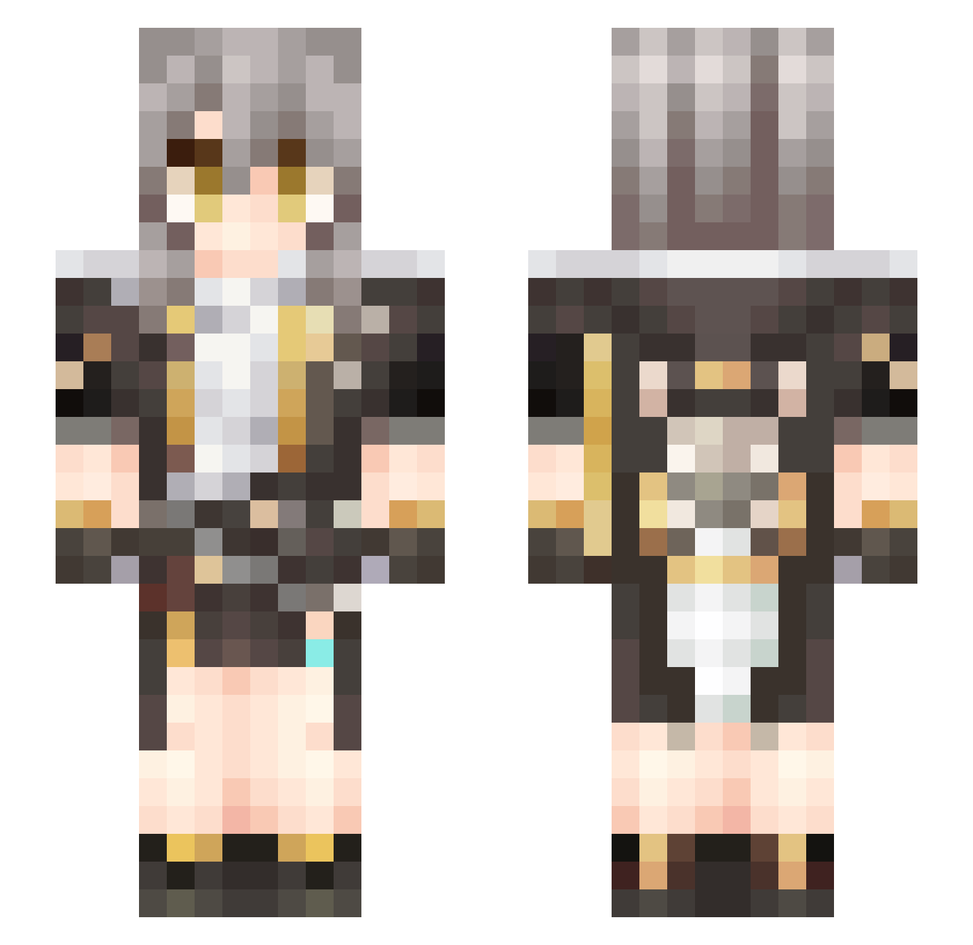 sakajulu Minecraft skin, front and back view