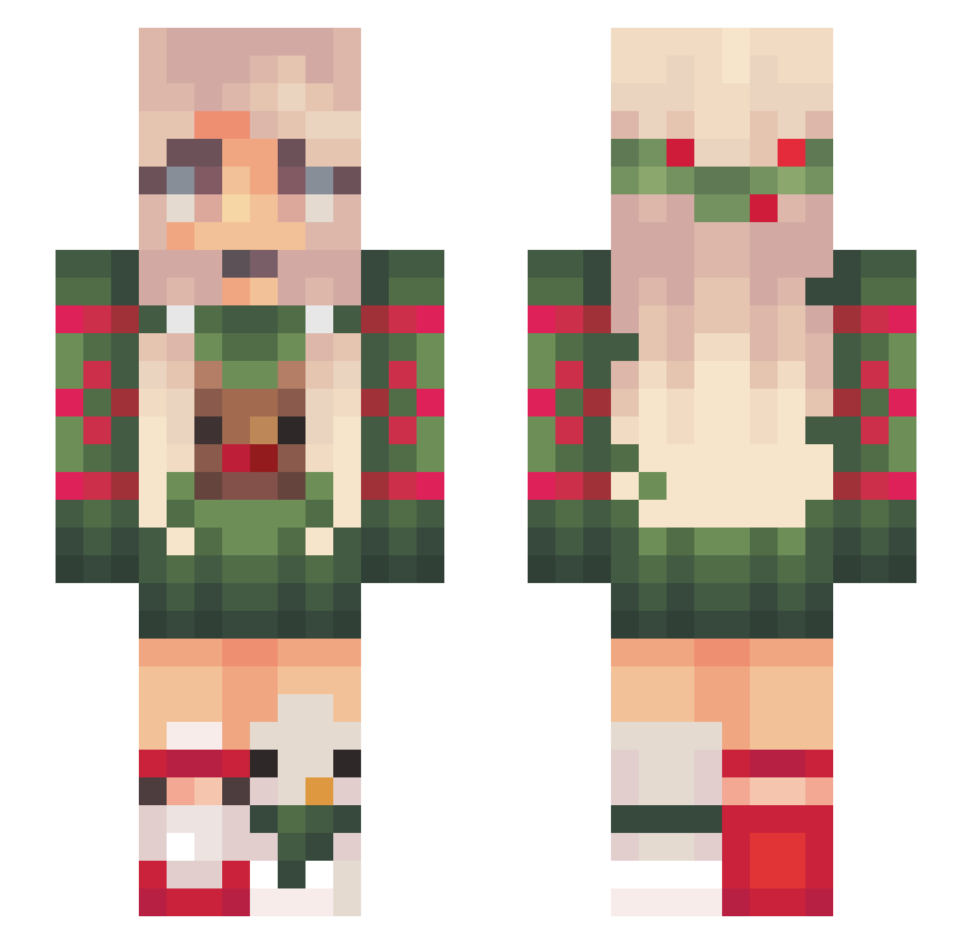 NeonMarcus Minecraft skin, front and back view