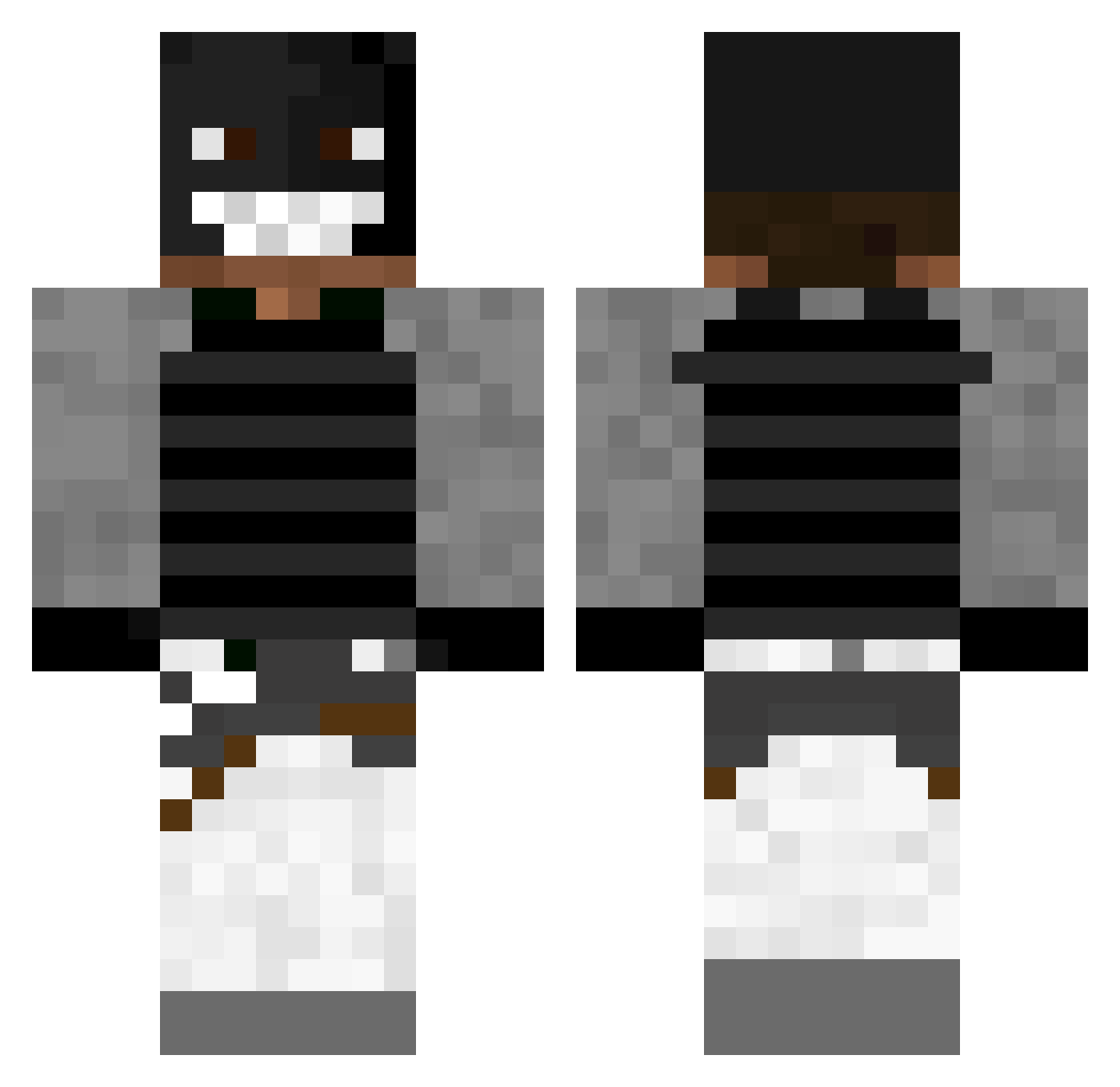 GoroncaMamuska Minecraft skin, front and back view
