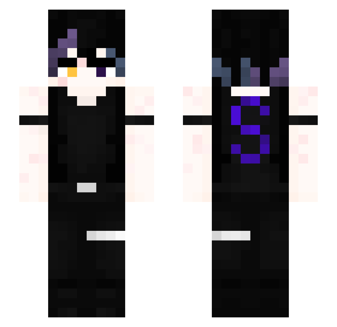 EligosVT Minecraft skin, front and back view