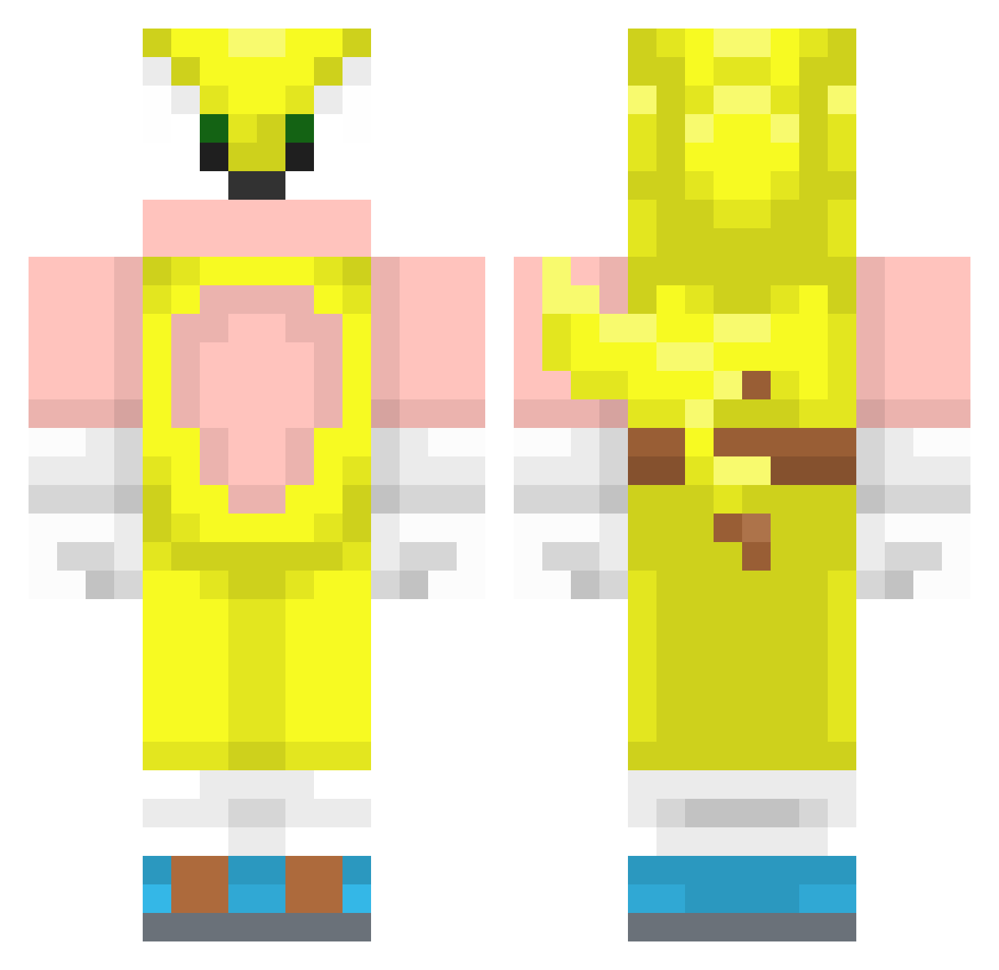 Ham_____ Minecraft skin, front and back view