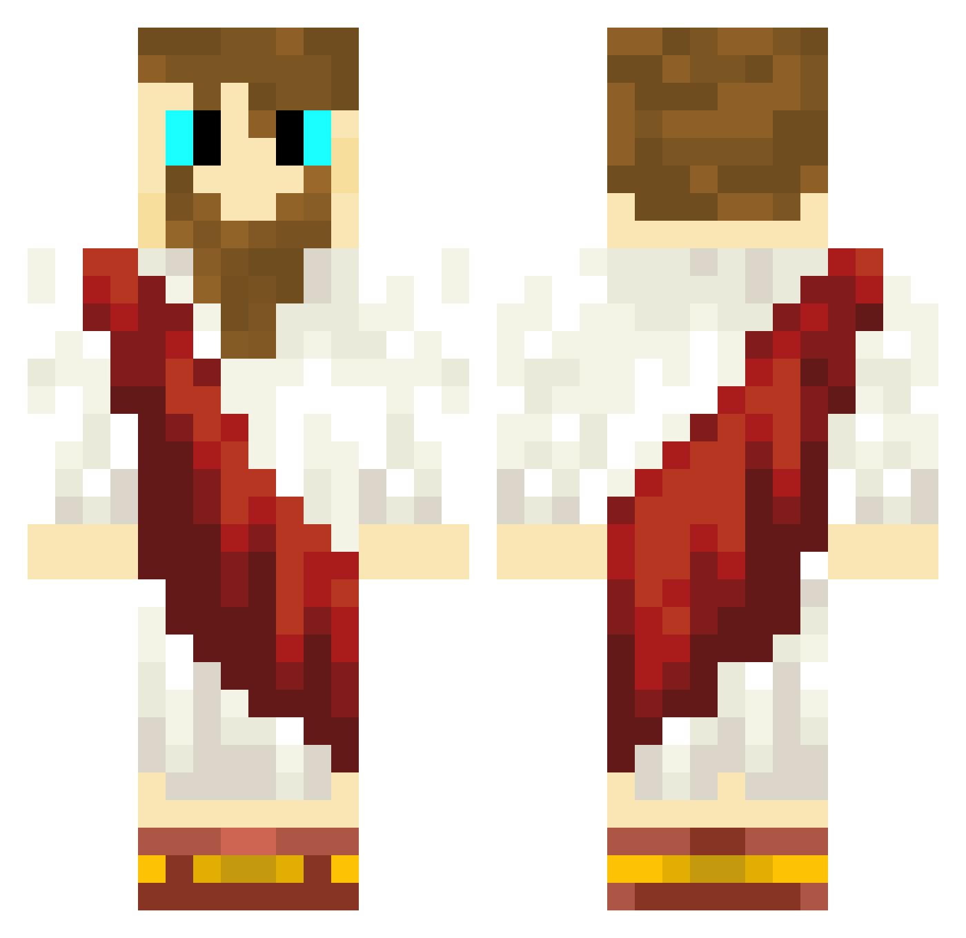 Skywalker_TAS Minecraft skin, front and back view