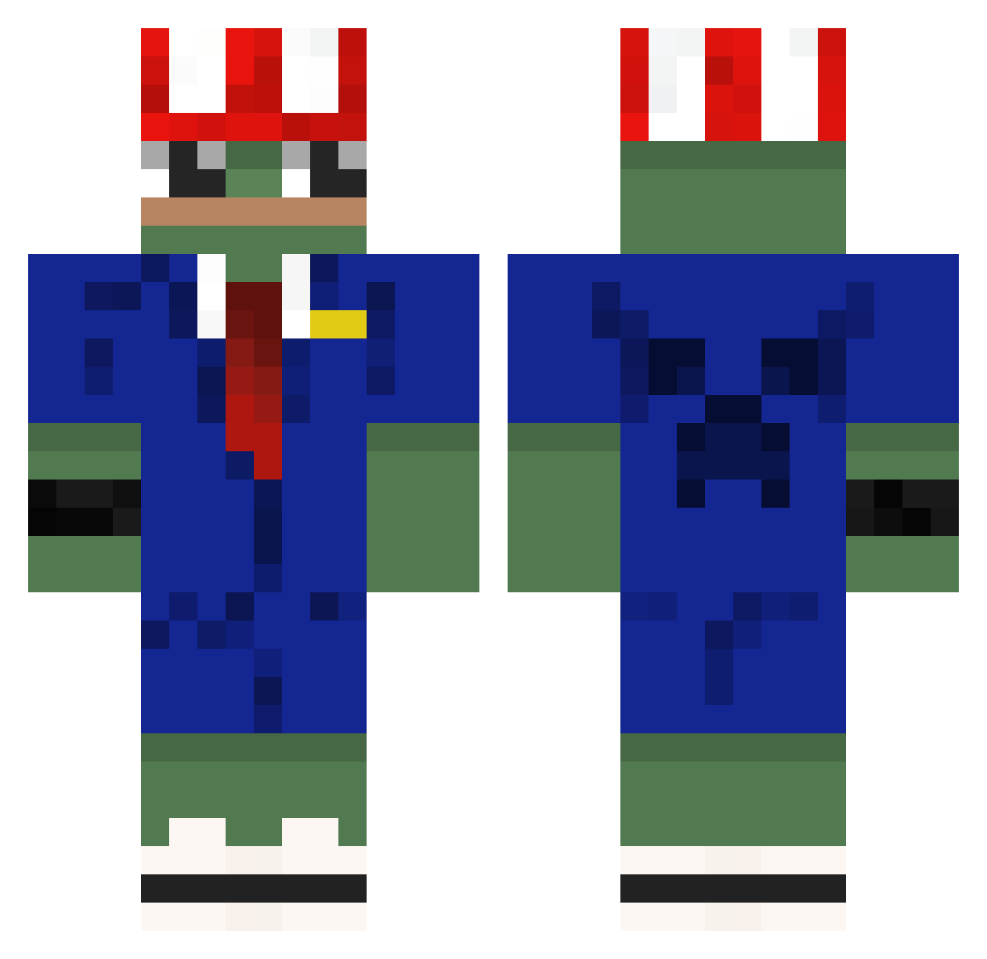 TimmyWer Minecraft skin, front and back view