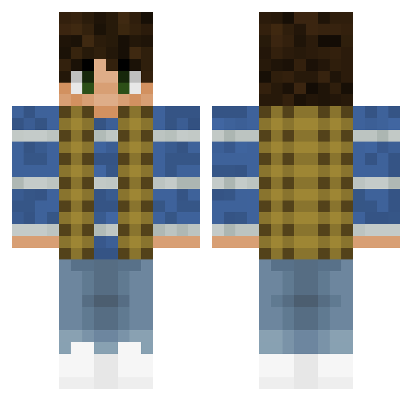 Visegrad Minecraft skin, front and back view