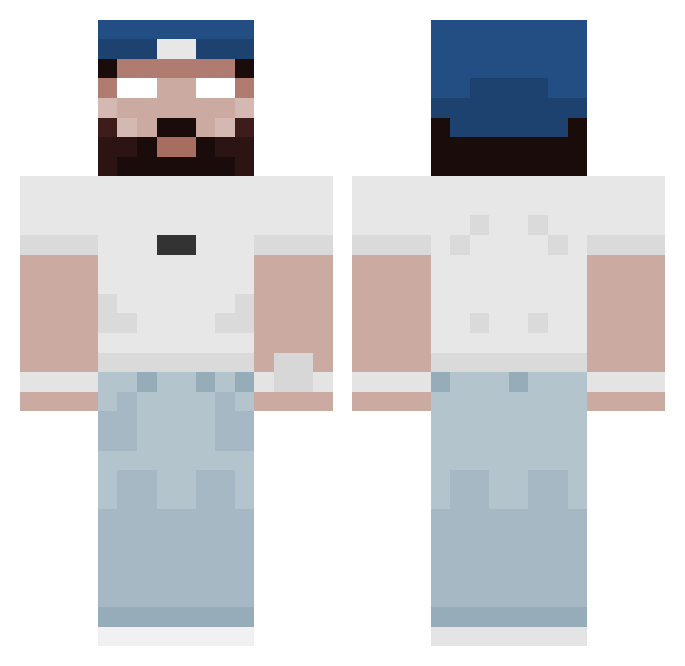 samu2308 Minecraft skin, front and back view
