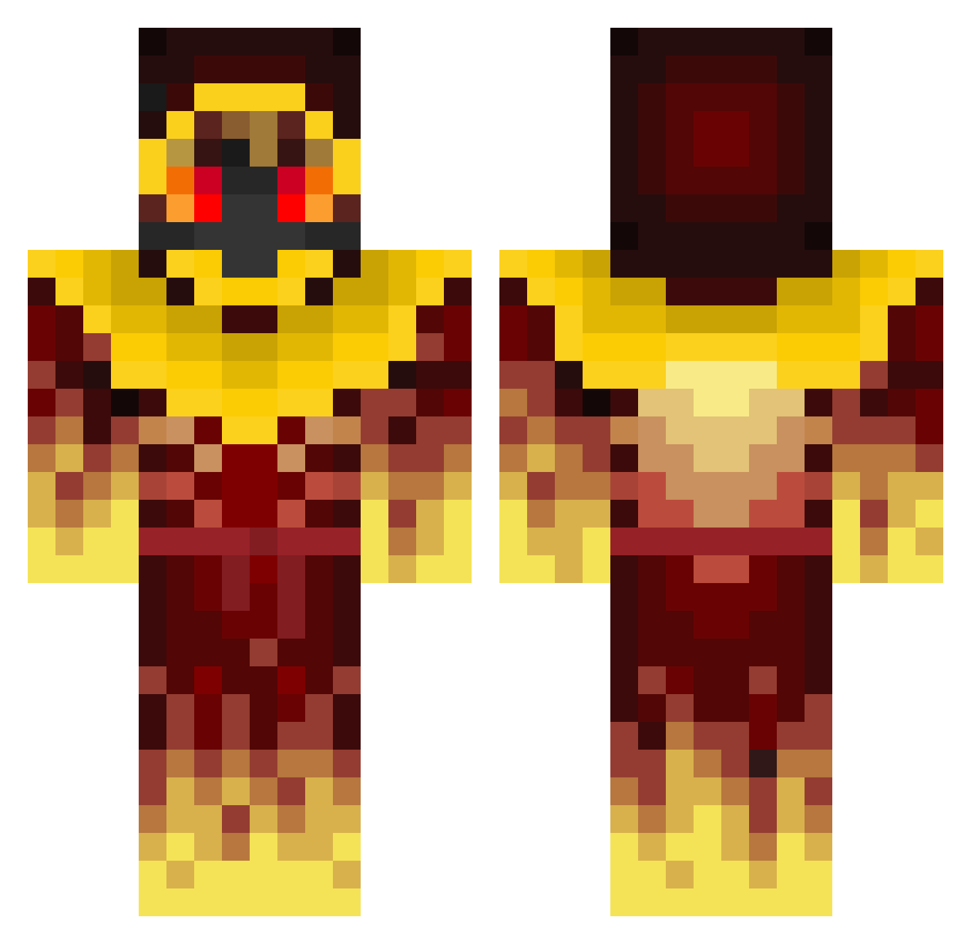JVincent4 Minecraft skin, front and back view
