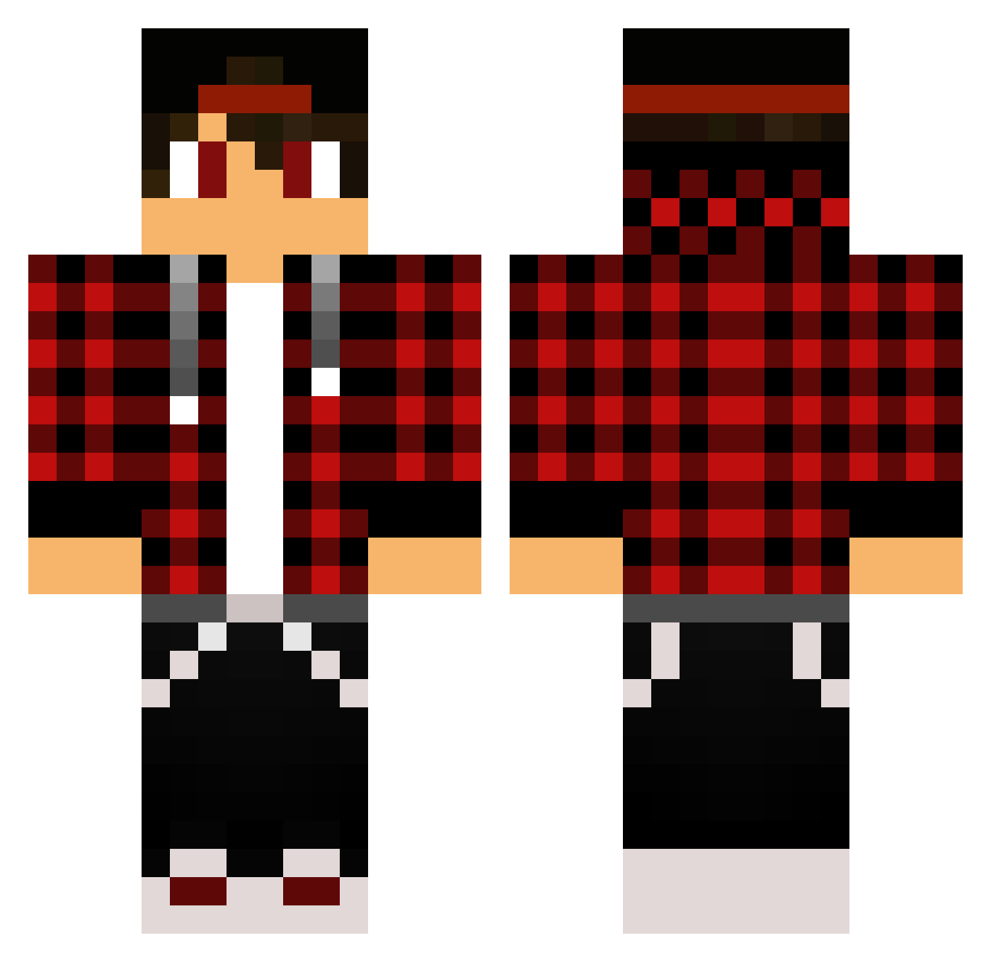 Wireworker Minecraft skin, front and back view