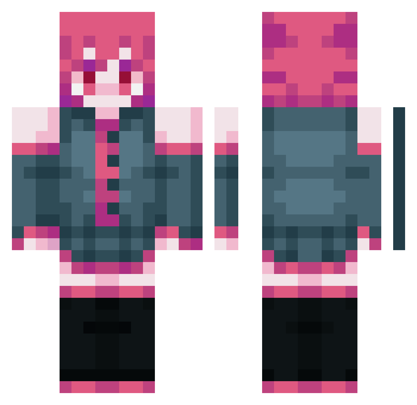 Timeless_Wing Minecraft skin, front and back view