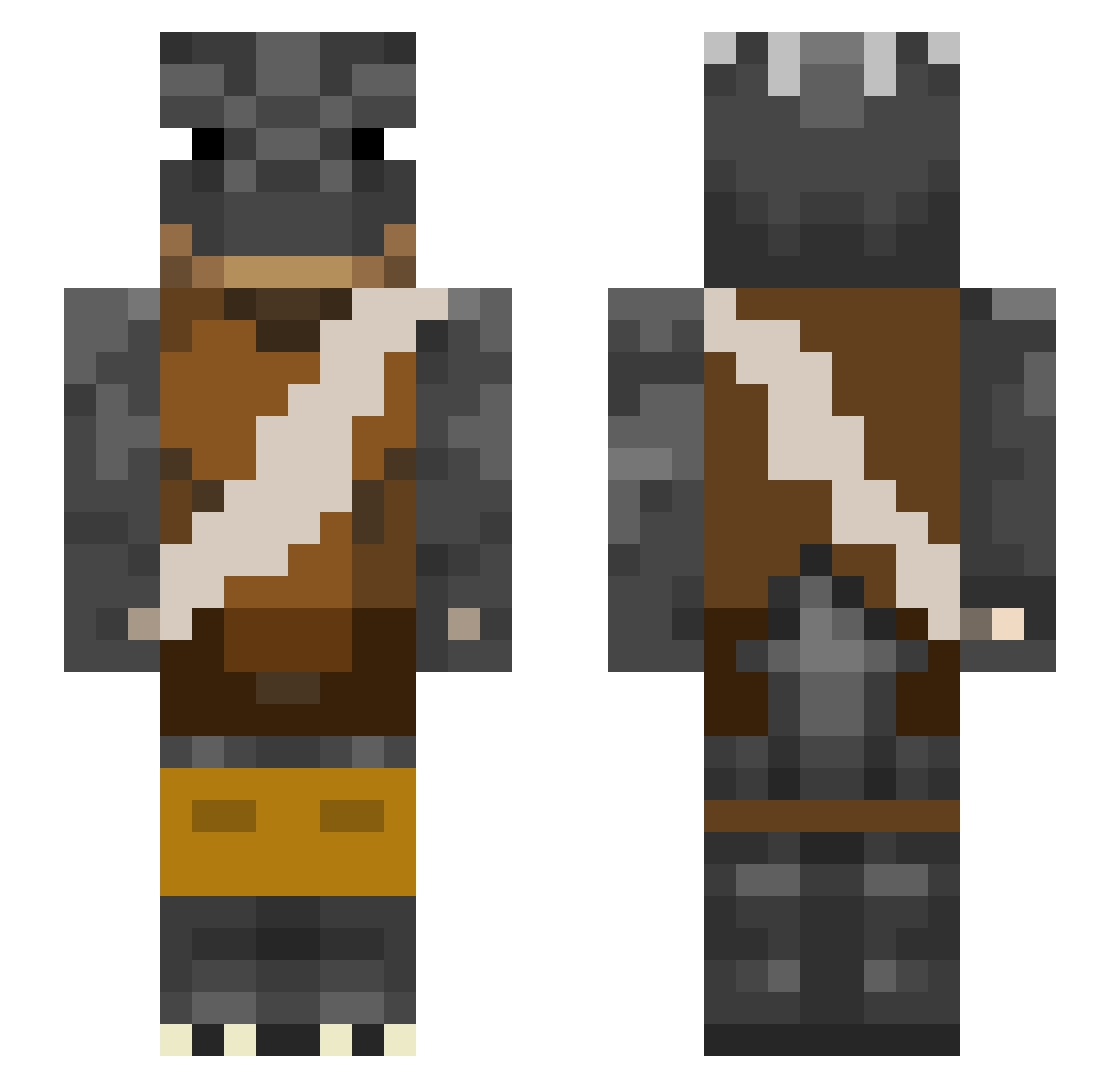 ImFleexYT Minecraft skin, front and back view