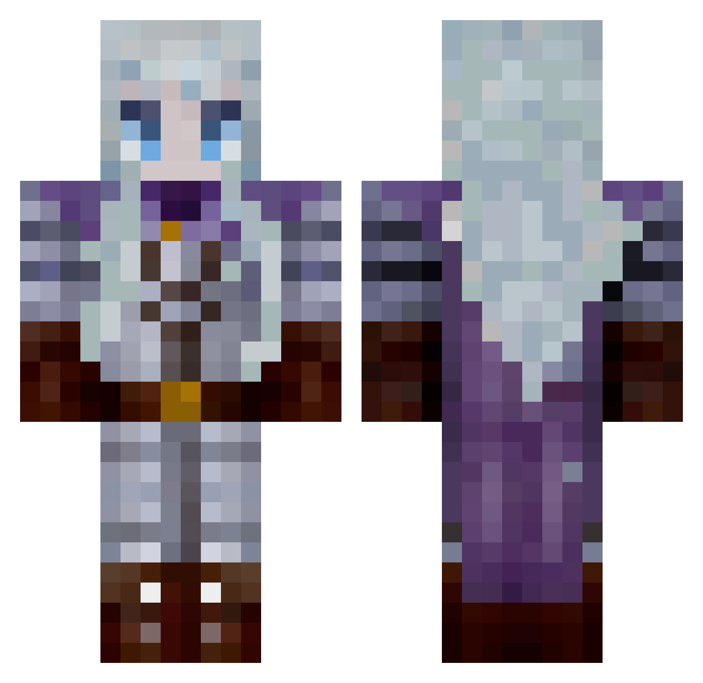 Armia_Boss Minecraft skin, front and back view