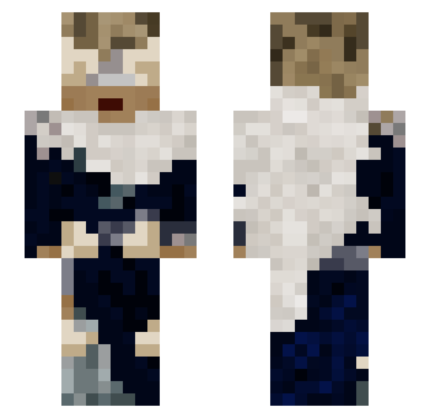 YourFelix Minecraft skin, front and back view
