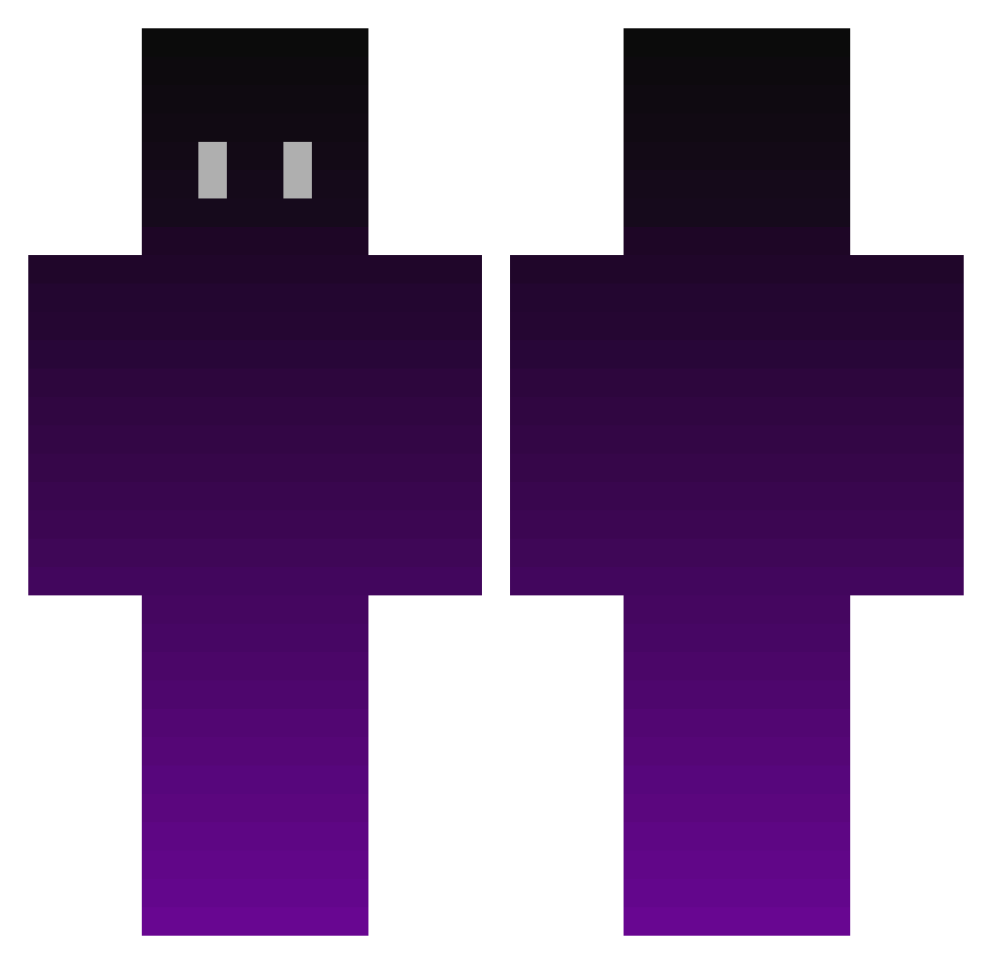Brickpooper69 Minecraft skin, front and back view