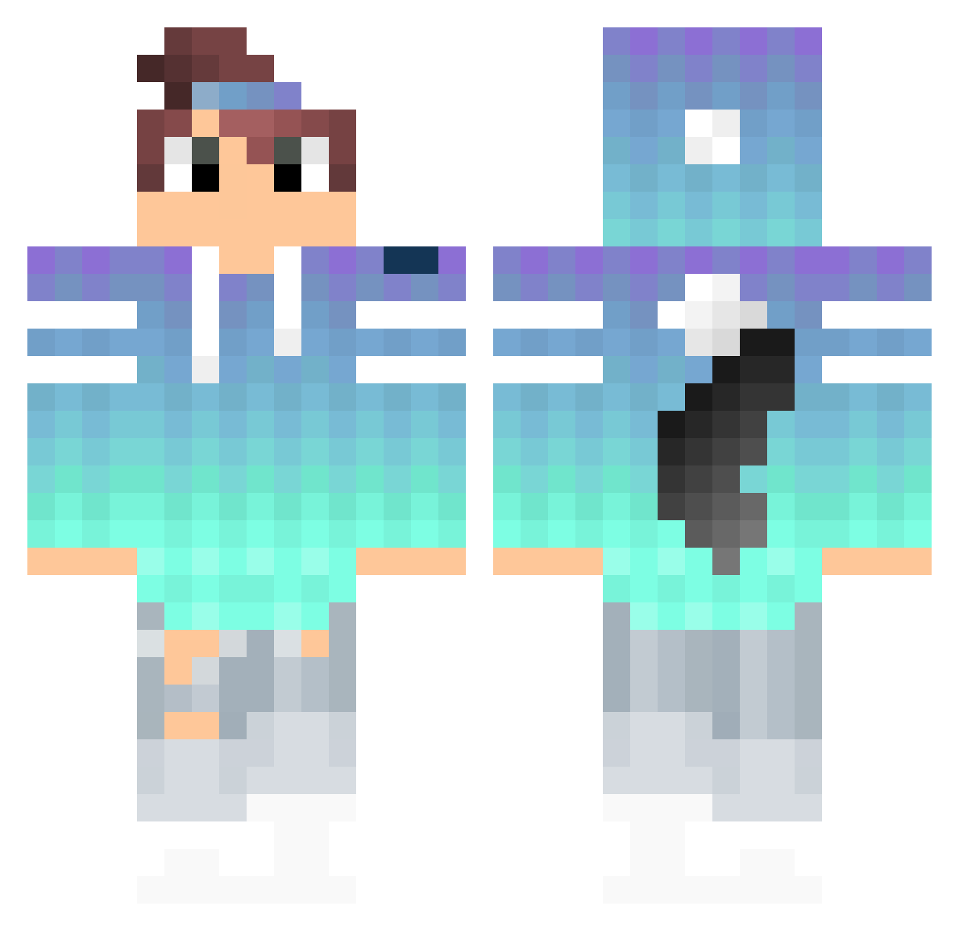 RatZz_ Minecraft skin, front and back view