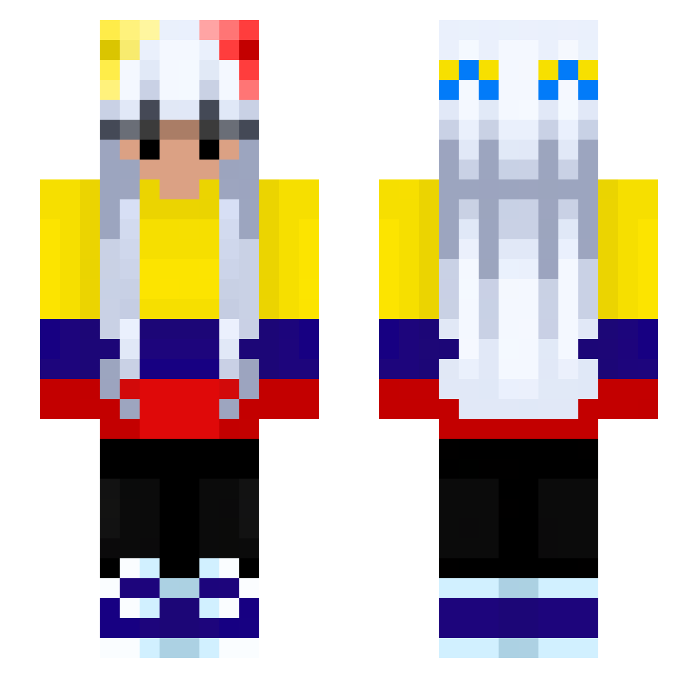 VivianaB Minecraft skin, front and back view