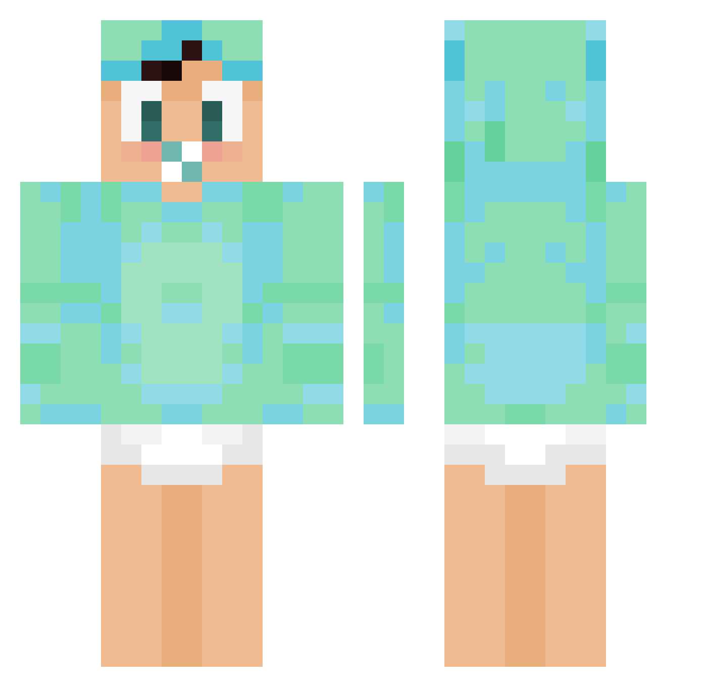 szymix20 Minecraft skin, front and back view