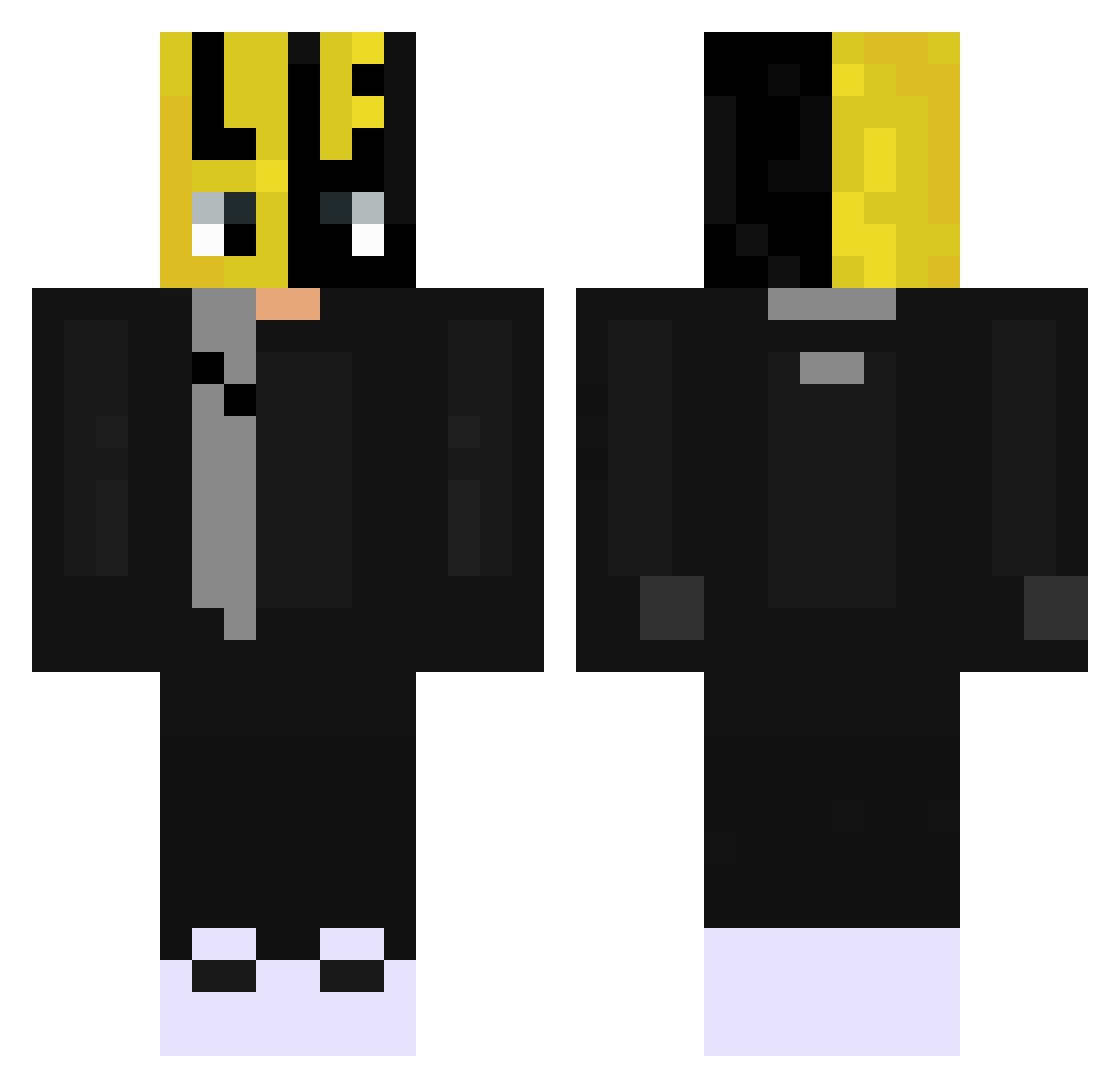 WisdomOM Minecraft skin, front and back view