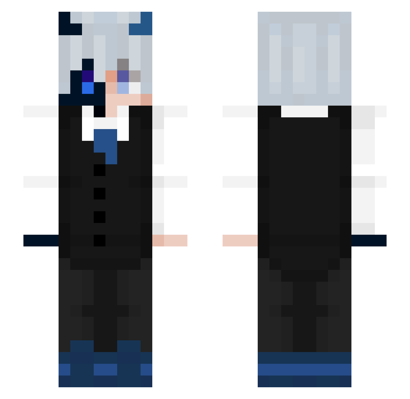 Zouwin Minecraft skin, front and back view