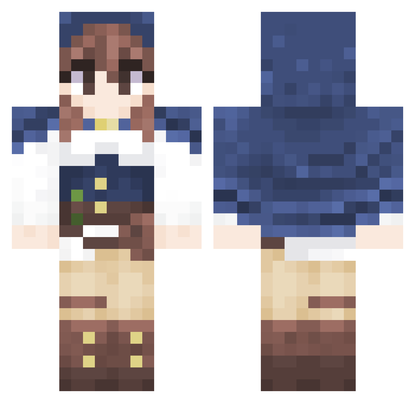Toadst0ol Minecraft skin, front and back view