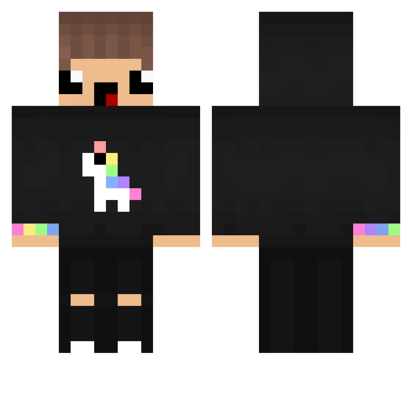 Victor_Boudoux Minecraft skin, front and back view